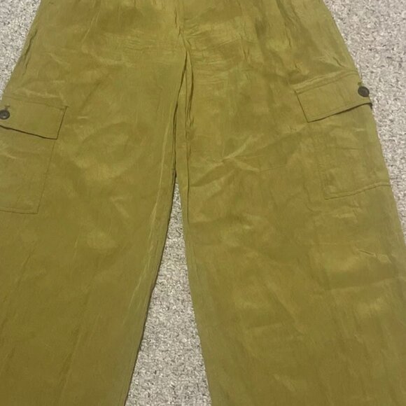 MADEWELL HARLOW WIDE LEG CARGO TROUSER PANTS SPICED OLIVE GREEN NEW 00 - Picture 6 of 10